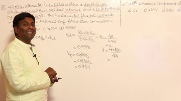 Alternator at No Load | Problem Set 6 | GATE & ESE | KN Rao