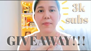 3000 SUBSCRIBER GIVEAWAY (CLOSED) | PHILIPPINES