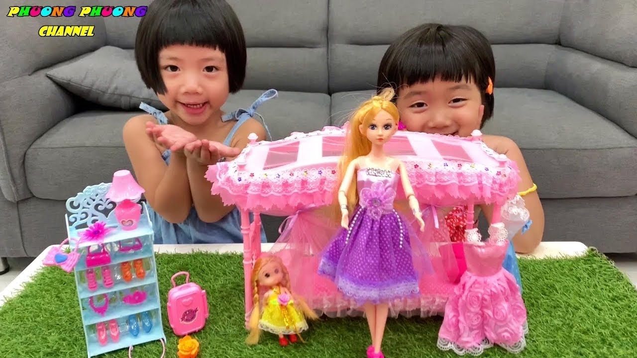 Khám phá hộp búp bê Barbie và chibi với bộ giường ngủ công chúa. | Bao quát những nội dung nói về bup be baby thoi trang chi tiết