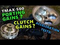 Does Cylinder Head Porting Make A Difference On A TMAX? How Is Takeoff With A Malossi Clutch Kit? 