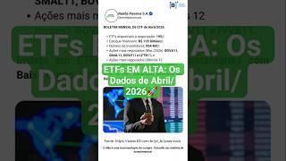 S87 - Boletim ETF Abril/2026: Dados Oficiais da B3 e ETFs Mais Negociadas #rendapassiva #shorts
