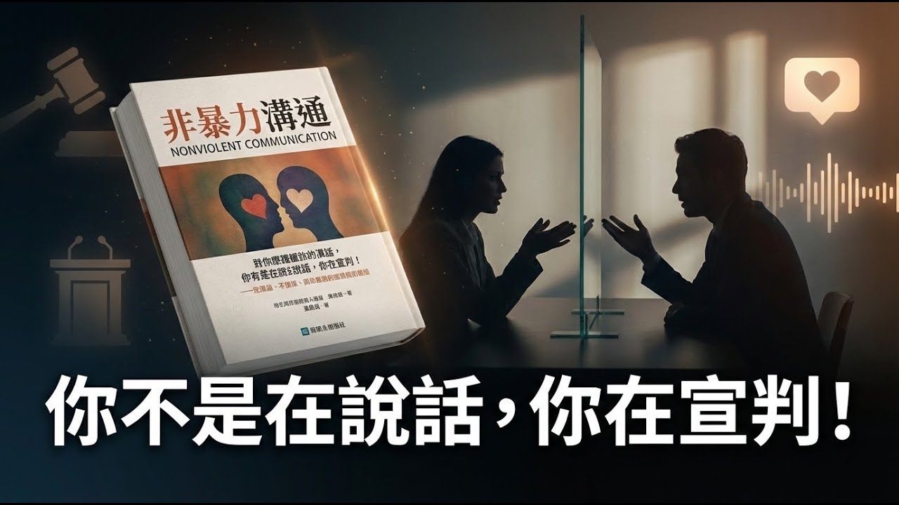 《非暴力溝通》深度解讀：溝通技巧為何總失效？破解腦內「判官翻譯器」，從對錯審判回到感受與需求，停止冷暴力與道德指控，學會奪回翻譯權、重建連結與邊界，讓關係不再被一句話摧毀
