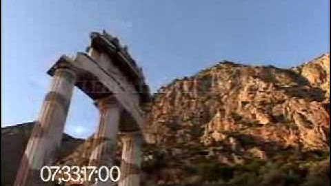 0235 The circular tholos in Delphi, Greece (Mt. Parnassus)