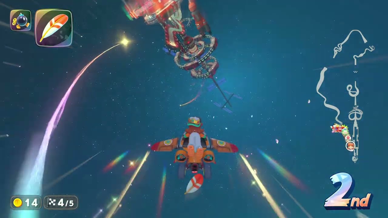 Rainbow Road HDR - Mario Kart World 4K 60fps