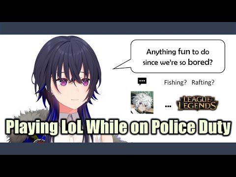 Playing LoL While on Police Duty 【Uruha, Ramune, Hinano | VSPO! GTA5 MADTOWN ENG SUB】