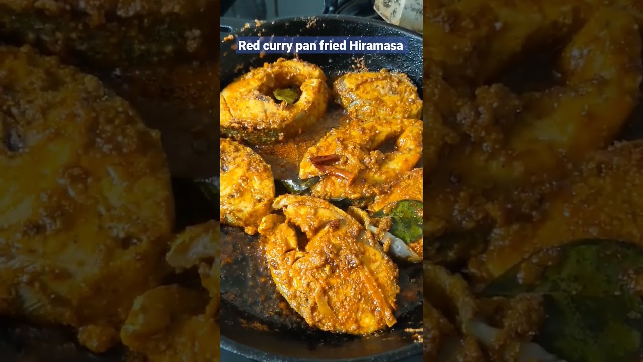 Finger licking good red curry pan fried Hiramasa/ amberjack ! 