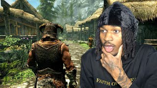 Non-Skyrim Fan Plays Skyrim For The First Time!