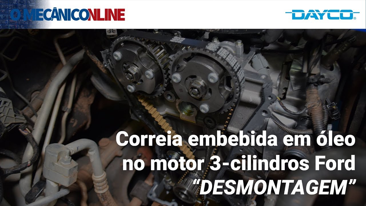 Troca da correia embebida em óleo no motor 3-cilindros Ford - parte 1: desmontagem