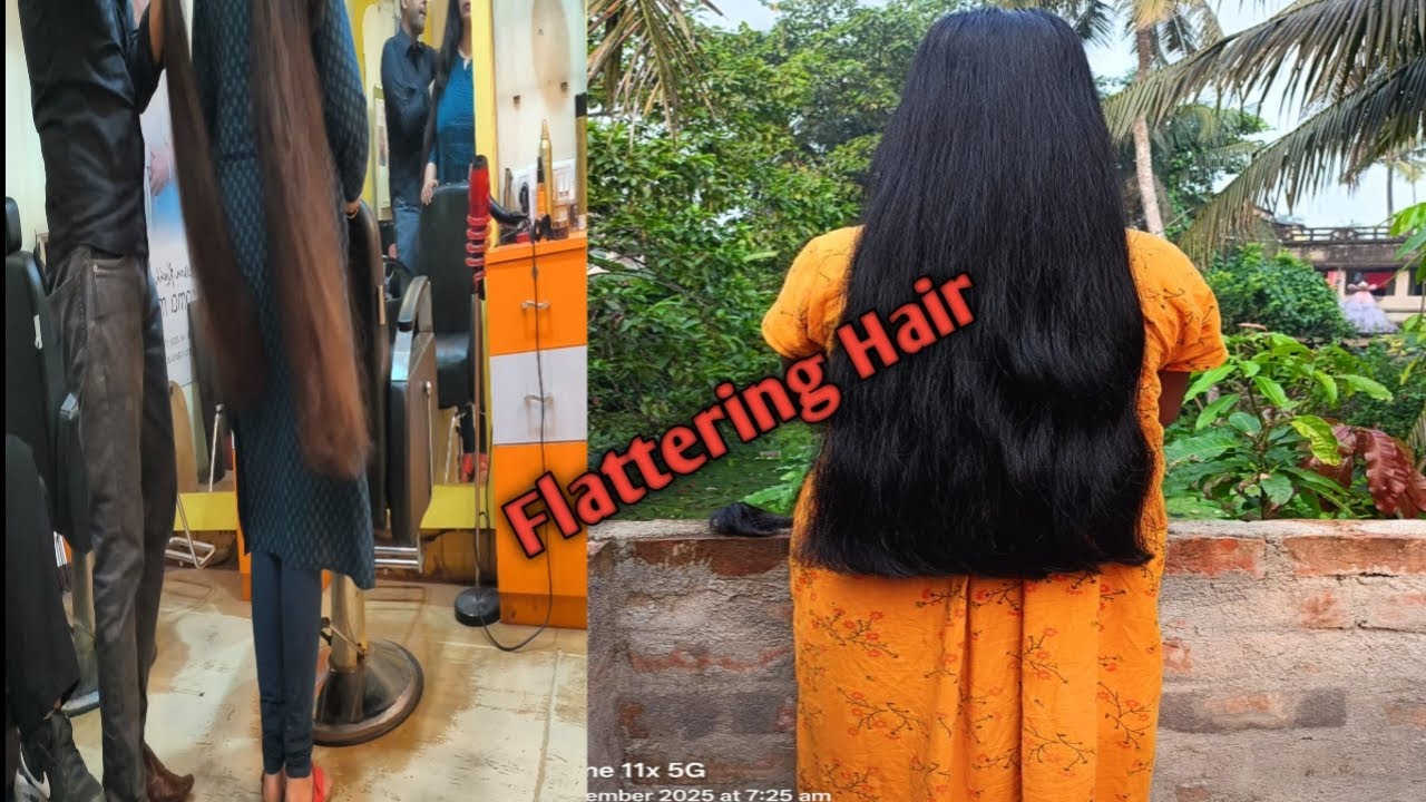 Collecting Beautiful Hair Flattering|Long Hair Play|Dev Hair Stylist