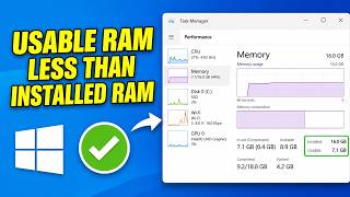 How To Fix Usable RAM Less Than Installed RAM