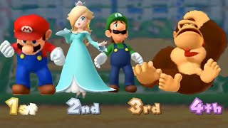 Mario Party 10 - Minigames - Mario Vs Rosalina Vs Luigi Vs Donkey Kong