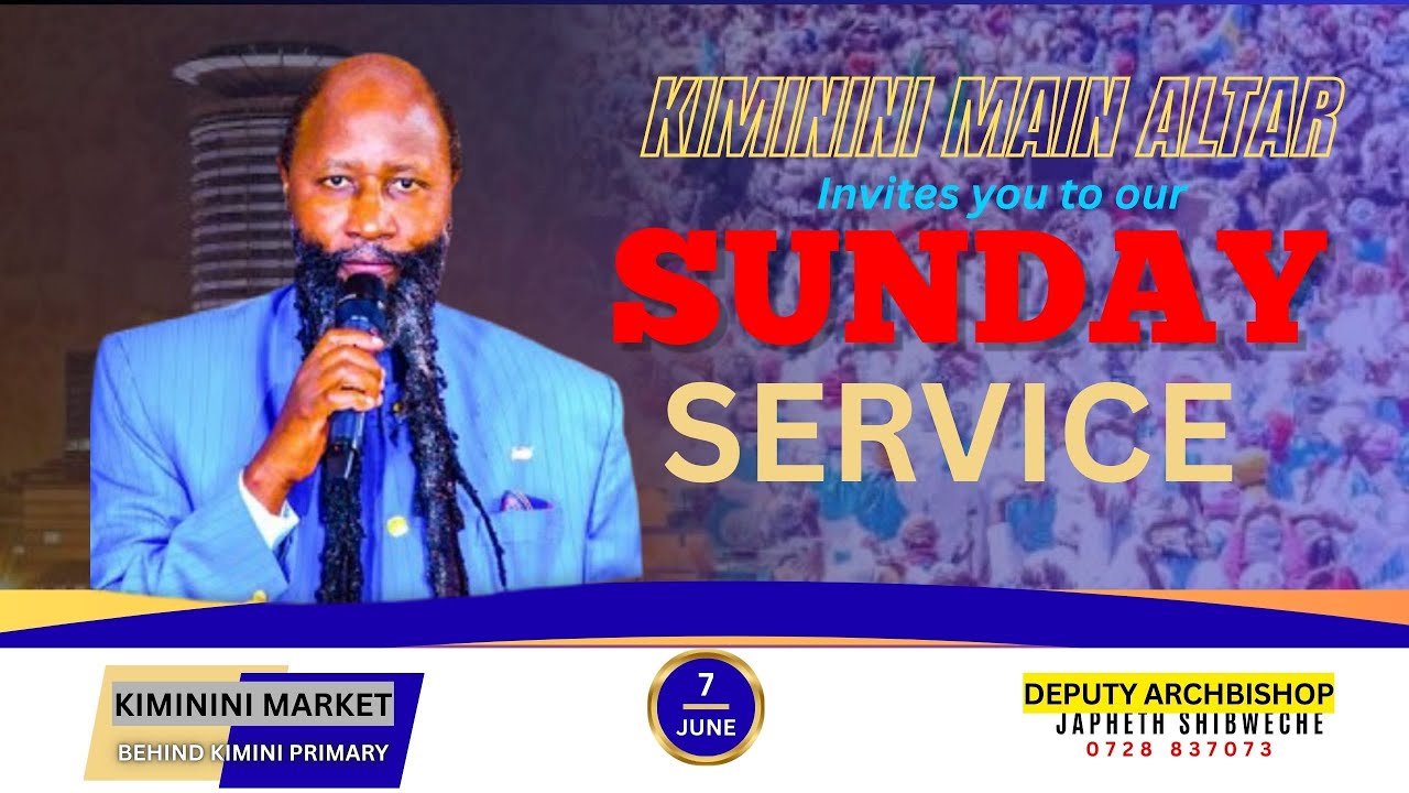 KIMININI MAIN ALTAR SUNDAY SERVICE 07TH JUNE 2026