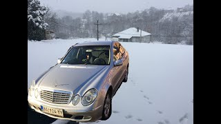 Mercedes E klasa w211 voznja po snegu..