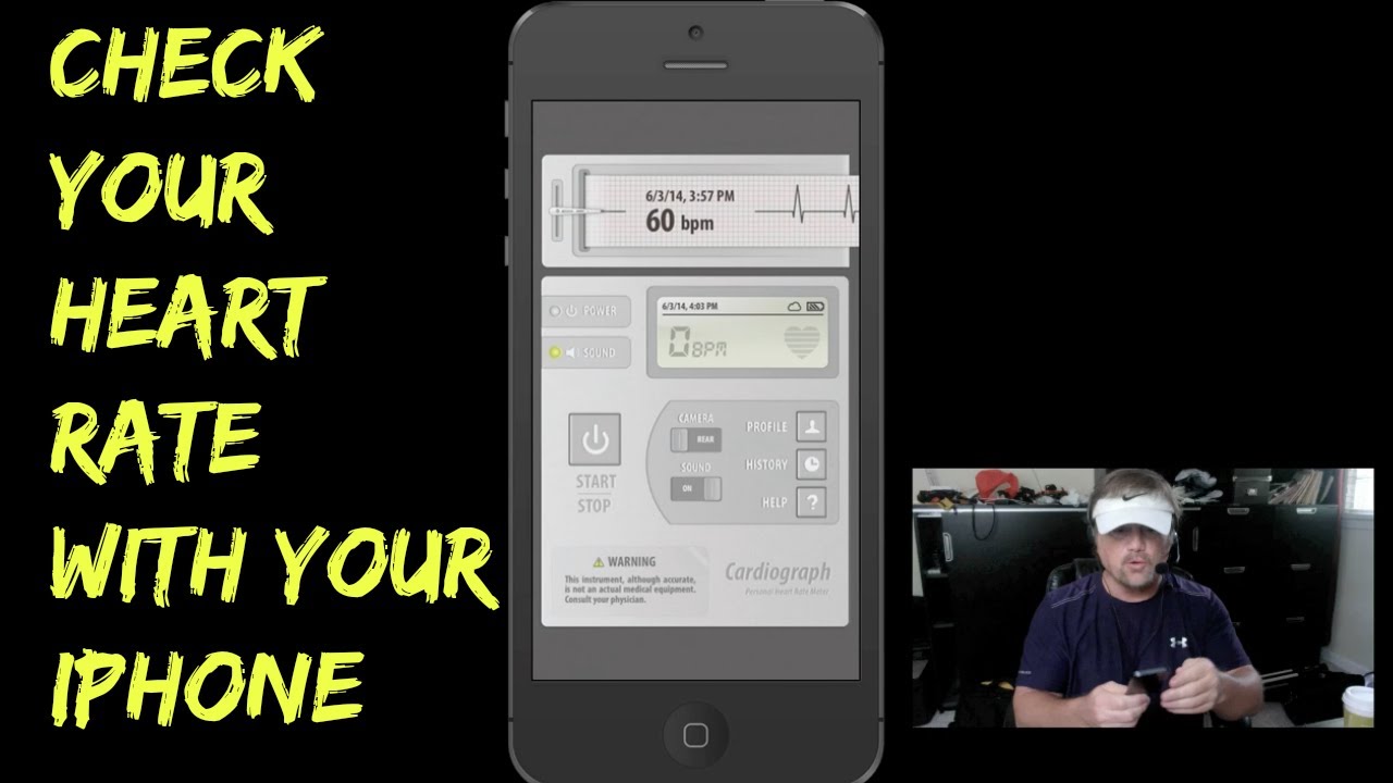 Check Heart Rate With iPhone Heart Monitor App ~ Cardiograph - YouTube