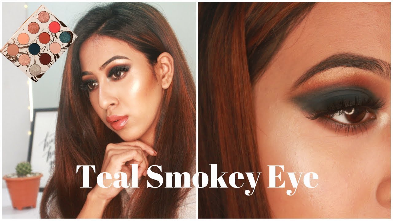Easy Teal Smokey Eye Using the Colourpop Dream Street Palette | Dramatic Makeup look for Beginners