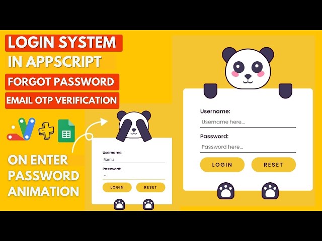 How To Make Login System In Appscript With Forgot / Reset Password Using Email OTP Verification | B9