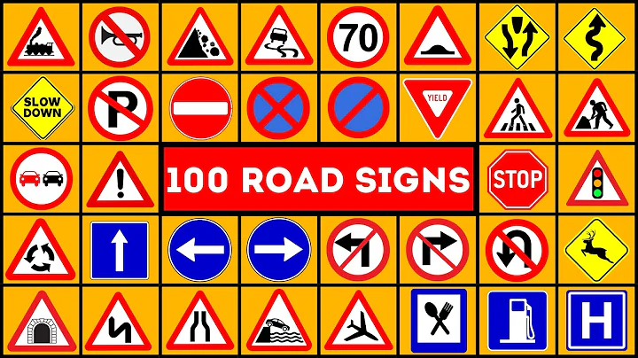 100 Important Road Signs with their Meanings | Traffic Signs | Street Signs | English Vocabulary