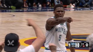 Anthony Edwards Hyped Up And Trash Talk Denver Fan