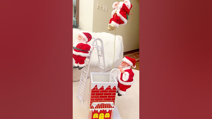 Cute Santa Clause Climbing the Ladder! Santa toys 🎅🏻🎁 #shortsvideo #christmas #present #santa