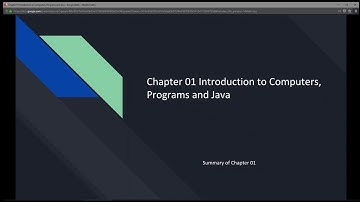Chapter 01 Summary - Introduction to Computers Programs and Java