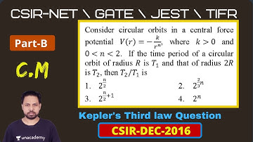 DEC 2016 CSIR-NET | Part-B | Q.NO 51 |kepler