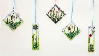 Fused Glass XL Wafer Flowers Suncatcher Project