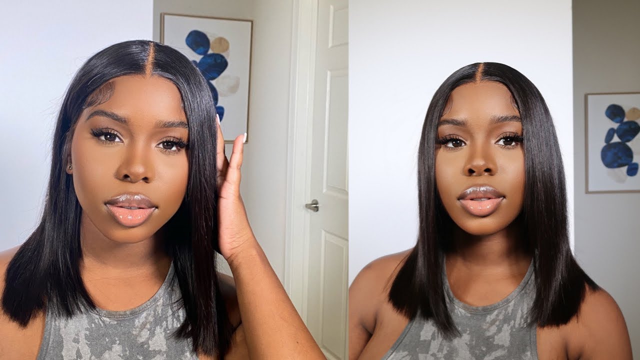Super Easy Long Bob Install & Tutorial ft.CurlyMe Hair - YouTube
