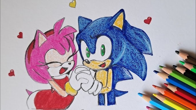 Sonic Exe And Amy Rose Drawing by ShadowFoxy - DragoArt