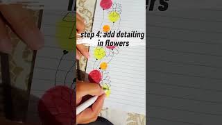 Title Page Drawing Tutorial | Final Part ✨ Easy Border Design #shorts #trending #viral #art #100B