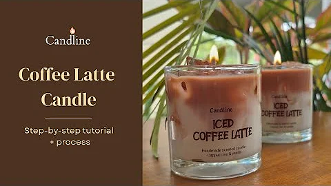 How to make COFFEE LATTE CANDLE tutorial | trendy & aesthetic ✨ | Candline