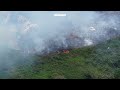 Forest fire on Luk Chau Island