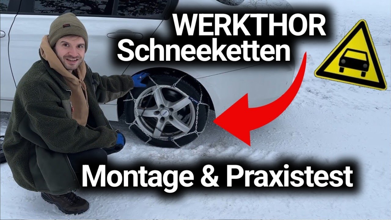 Werkthor Schneeketten Test - Unboxing, Montage & echter Praxistest im Winter 🛞❄️
