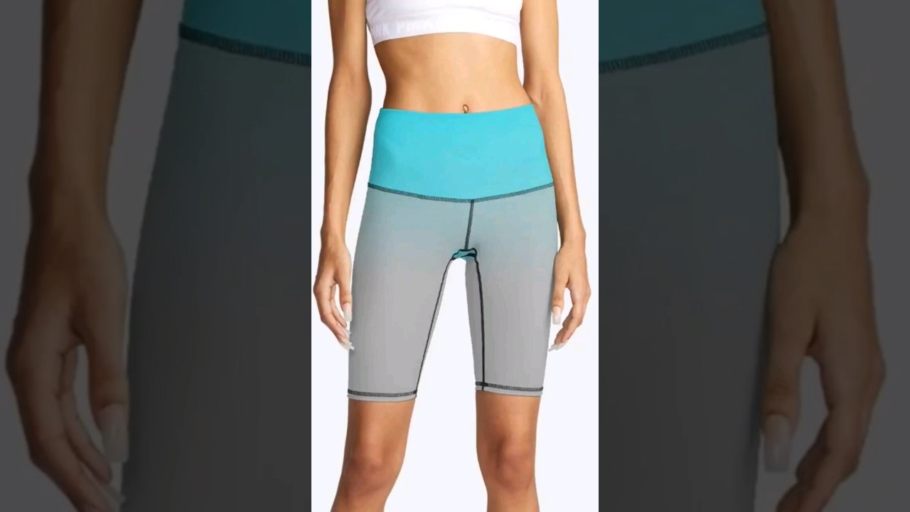 Women's Fitness Wear Two Tone Bike Shorts 