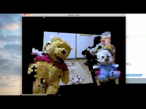 my first kinect and processing program
