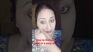How to Remove kajal#hack#darkcircles #kajal#skincare#facewash