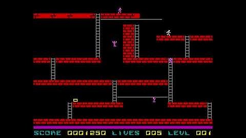 Lode Runner (ZX Spectrum with ZX ULAX) Demo