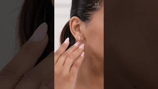 Pear Cut lab Diamond Solitaire Stud Earrings