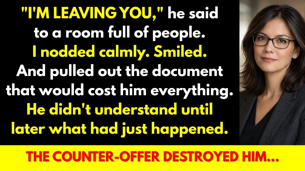 My Husband Served Me Divorce Papers at My Party—I Thanked Him and Handed the Waiter My Counter-Offer