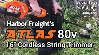 Harbor Freight - Atlas 80v Cordless Trimmer Review