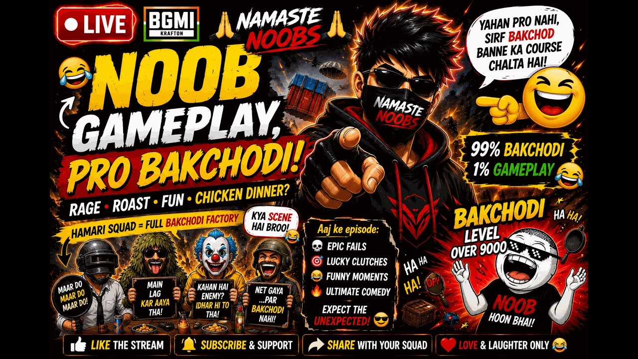 🔴 Namaste Noobs LIVE | Rage, Roast & Unlimited Laughter 🤣 by Namaste Noobs