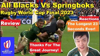 Review: New Zealand VS South Africa Rugby World Cup Final 2023, Reactions, Analysis and Recap