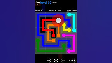 Flow Free Bridges Challenge Pack 8x8 Level 56 Walkthrough