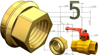 Famous 5-Project 54| Ball Valve 1|SolidWorks Tutorial: cap Net Worth