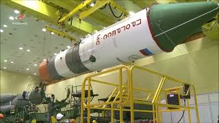 Soyuz-2.1A rocket and the Progress MS-09 cargo spacecraft getting ready for Launch