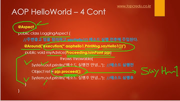 (스프링교육/스프링강좌)Spring AOP Helloworld , @AspectJ Annotation Based Helloworld