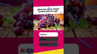 ¿Qué país tiene mayor producción de uva? #quiz #game #trivia