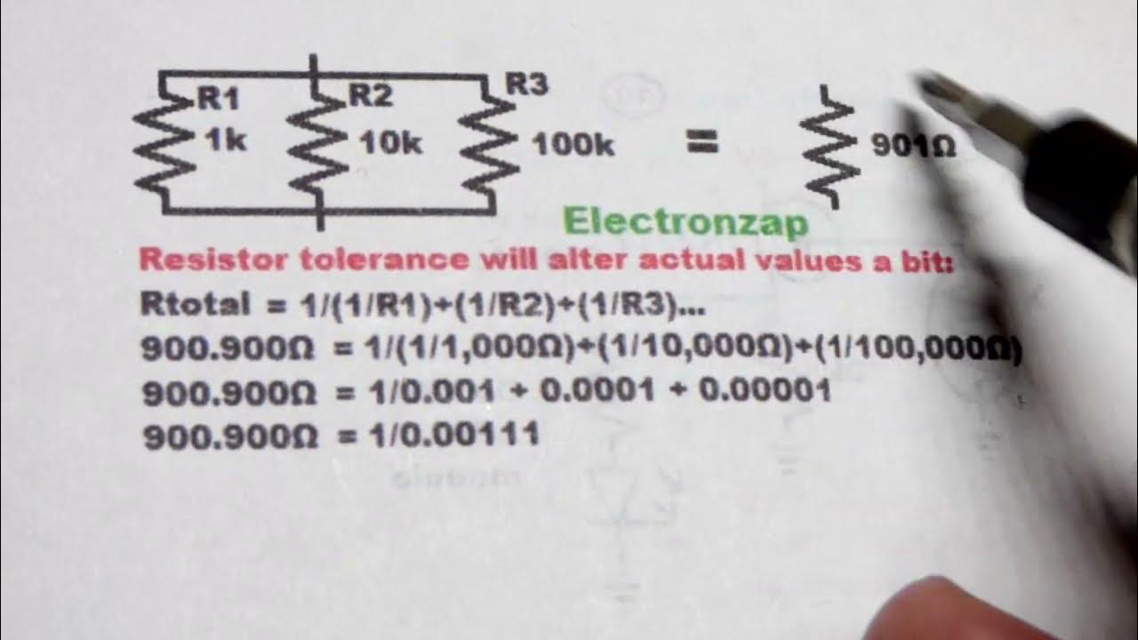 Parallel resistor formula for 2 or more resistors with 1k plus 10k plus