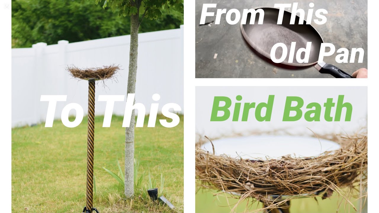 From Old Pan to Unique Modern Bird Bath : UPCYCLE 1