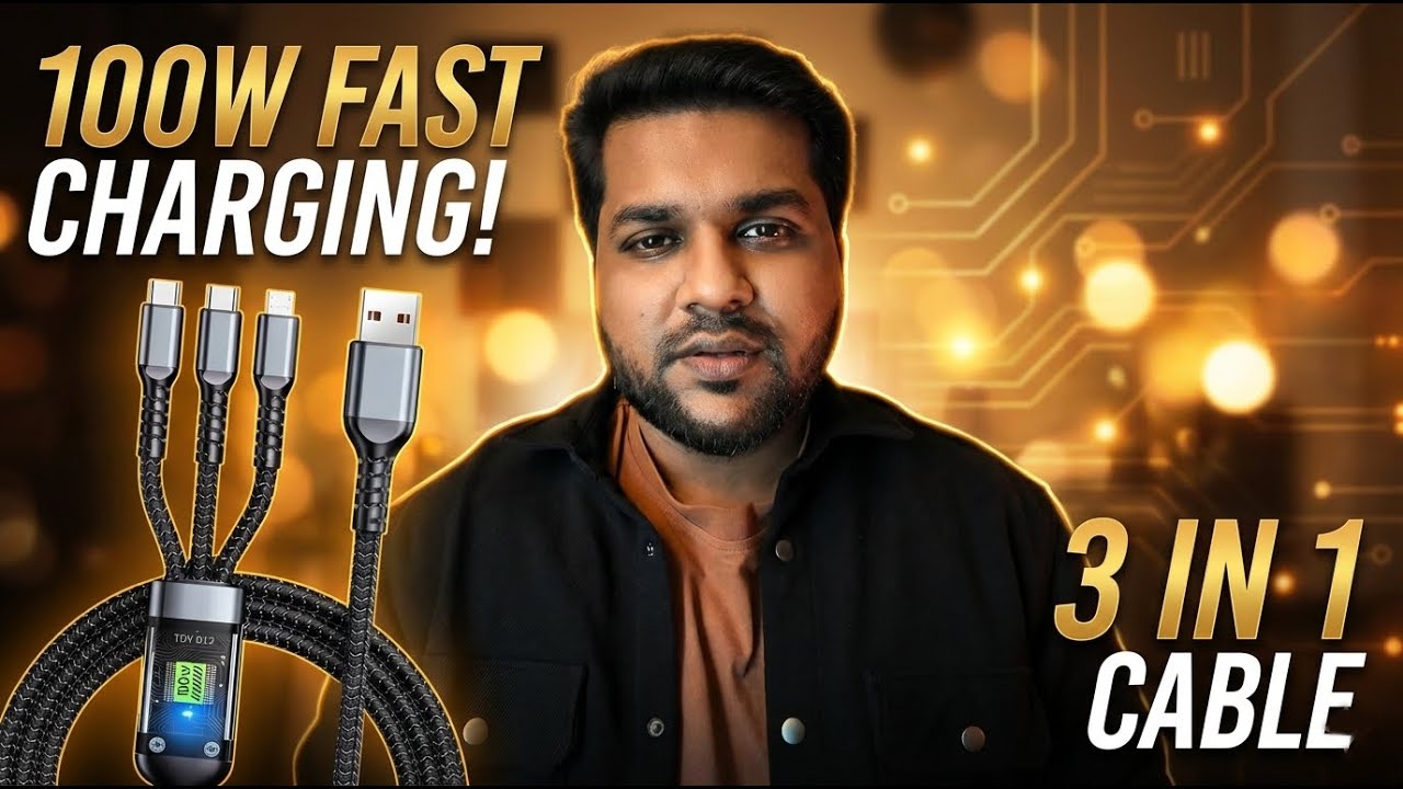 100W FAST Charging Cable ⚡ 3 in 1 Cable | Must Buy?