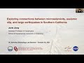 Junle jiang microseismicity aseismic slip and large earthquakes in southern california